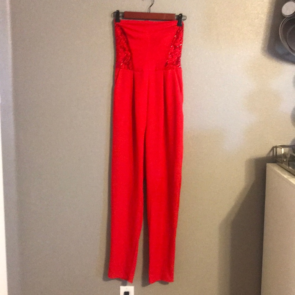 Red Strapless Jumper